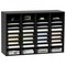 Wood Literature Organizer File Sorter with Removable Shelves Mailbox Slots for Office